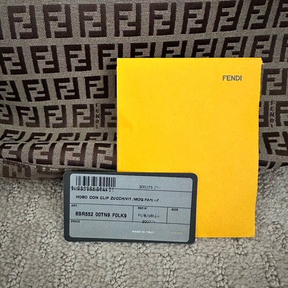 Fendi Brown Zucchino Canvas Hobo Bag - Picture 9 of 13